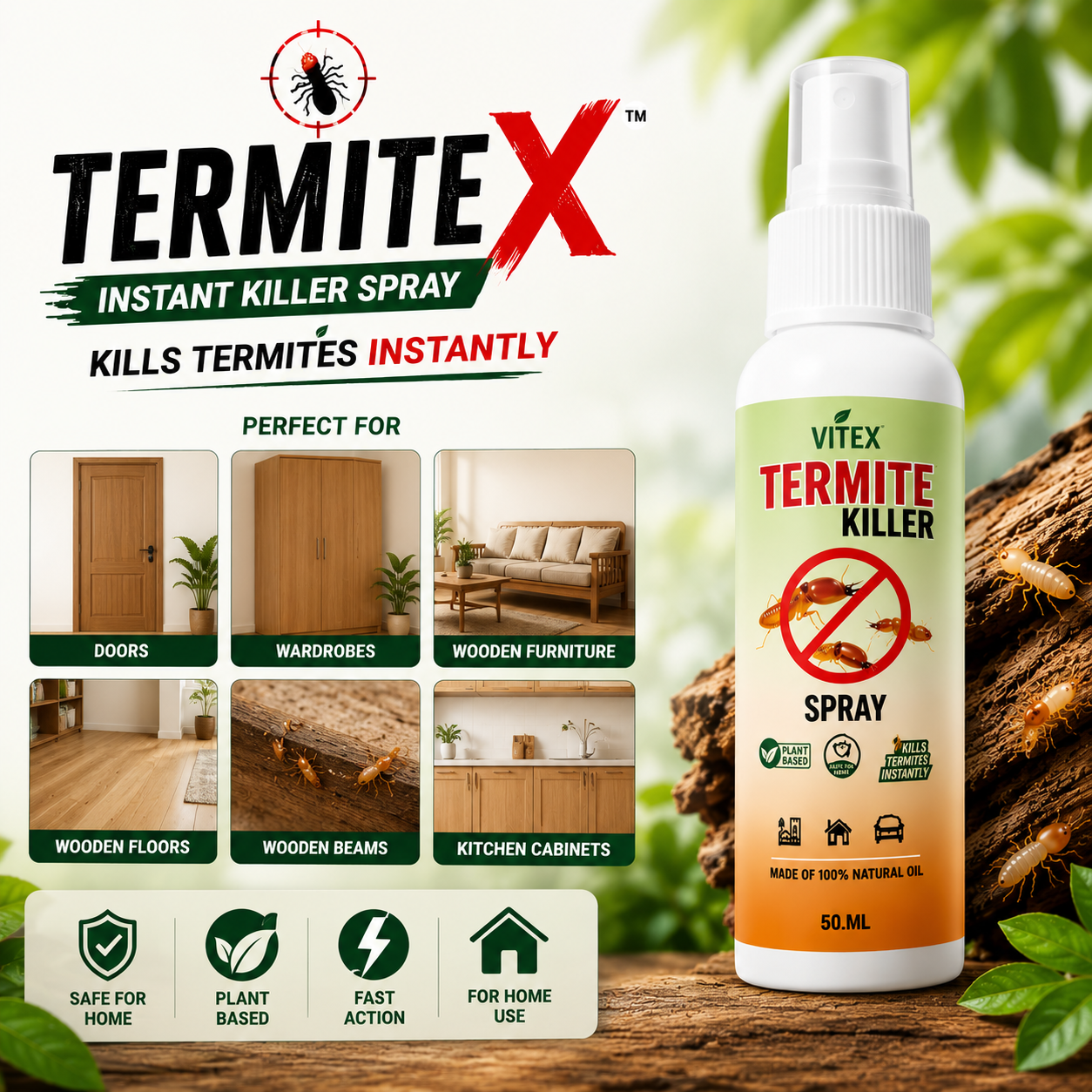 ☠️ TermiteX™ Instant Killer Spray 🔥 BUY 1 GET 2 FREE