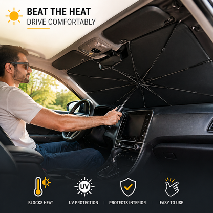 Car Windshield Sun Shade Protector- Foldable Car Shades for Windows
