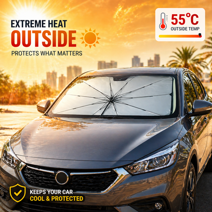 Car Windshield Sun Shade Protector- Foldable Car Shades for Windows