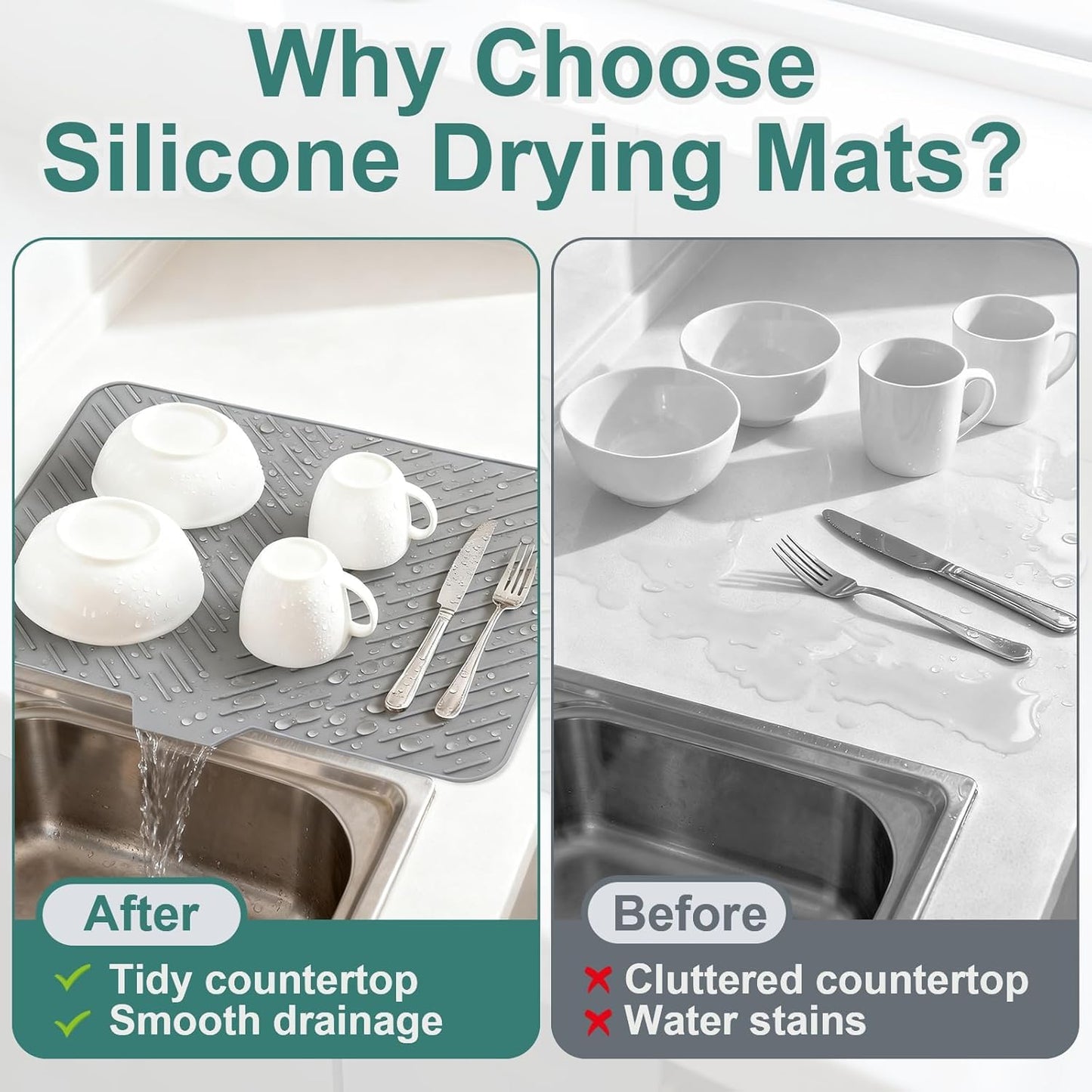 Silicone Dish Drying Mat |🔥Flat 50% Savings🔥