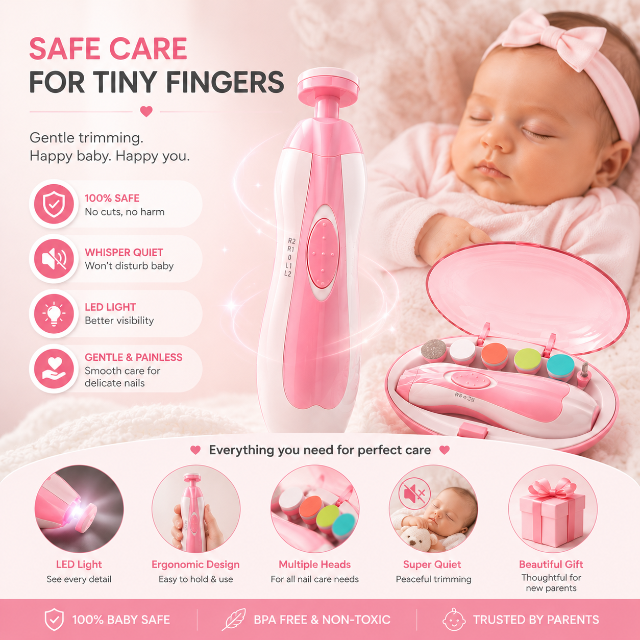 TinyHands™ Baby Nail Trimmer 👶 Safe Care For Tiny Fingers