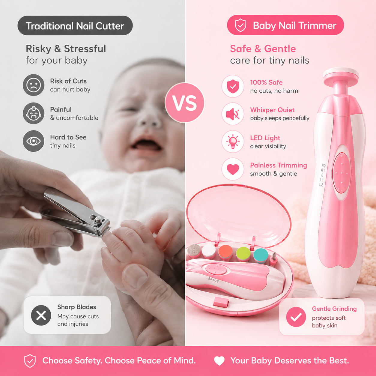 TinyHands™ Baby Nail Trimmer 👶 Safe Care For Tiny Fingers
