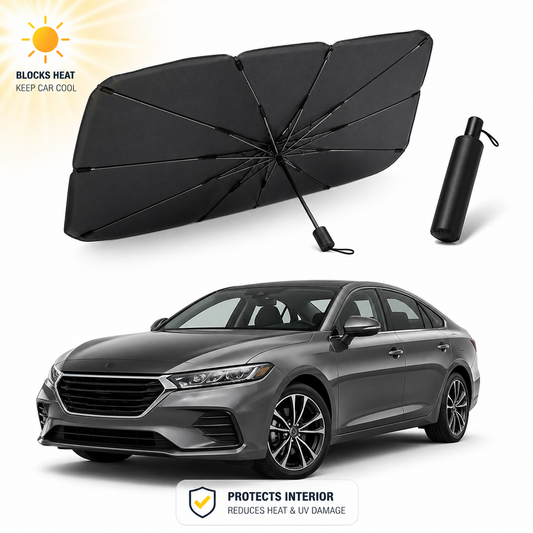 Car Windshield Sun Shade Protector- Foldable Car Shades for Windows