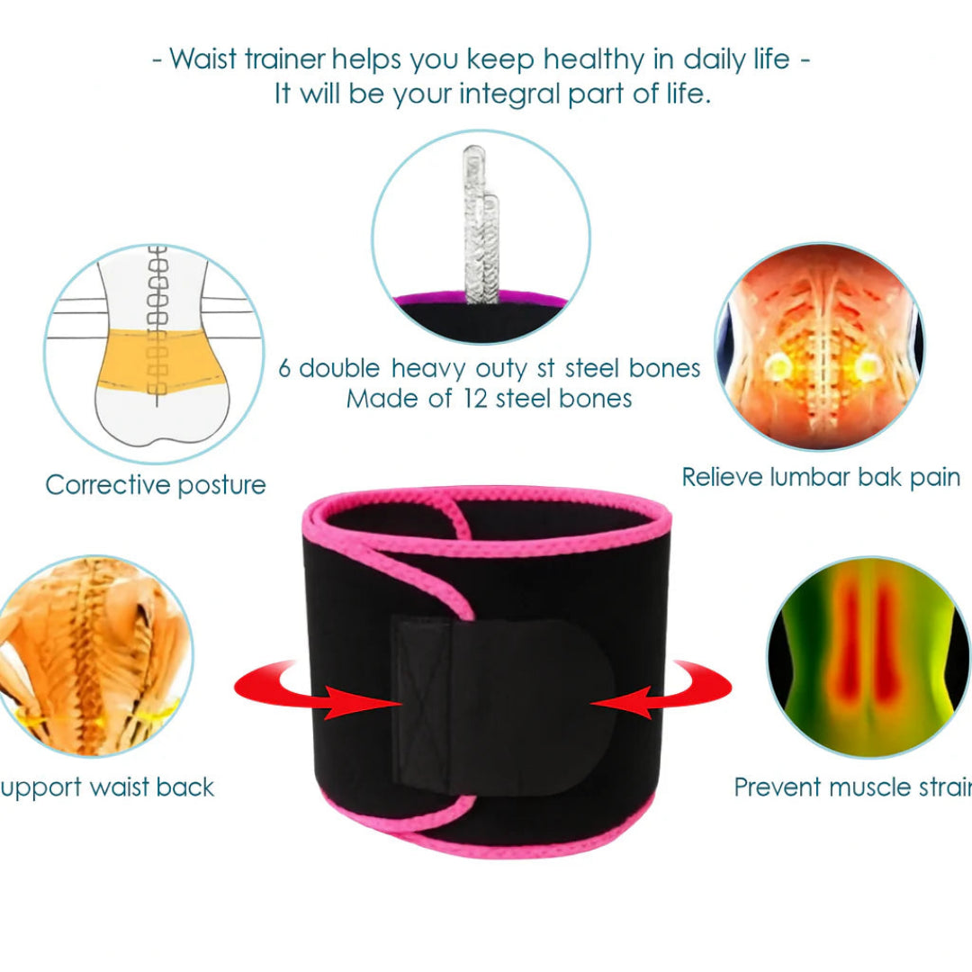 SweatFlex™ Slim Waist Belt | Adjustable Waist Trimmer Belt