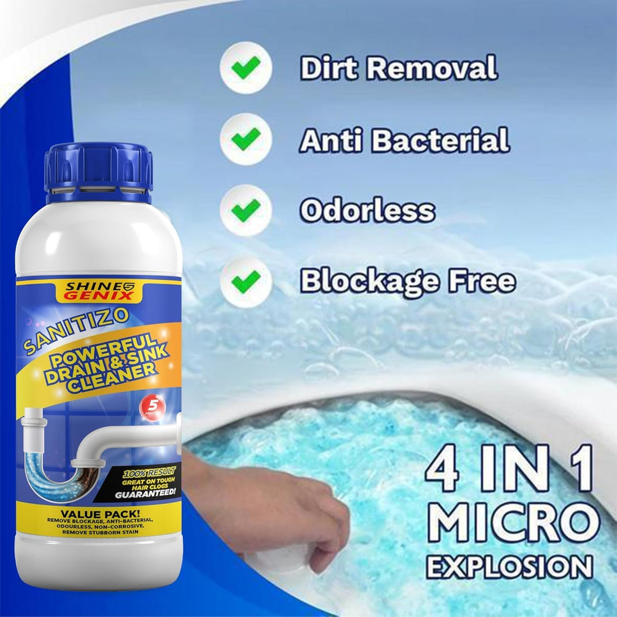 Powerful Sink & Drain Cleaner - Buy 1 Get 3 Free