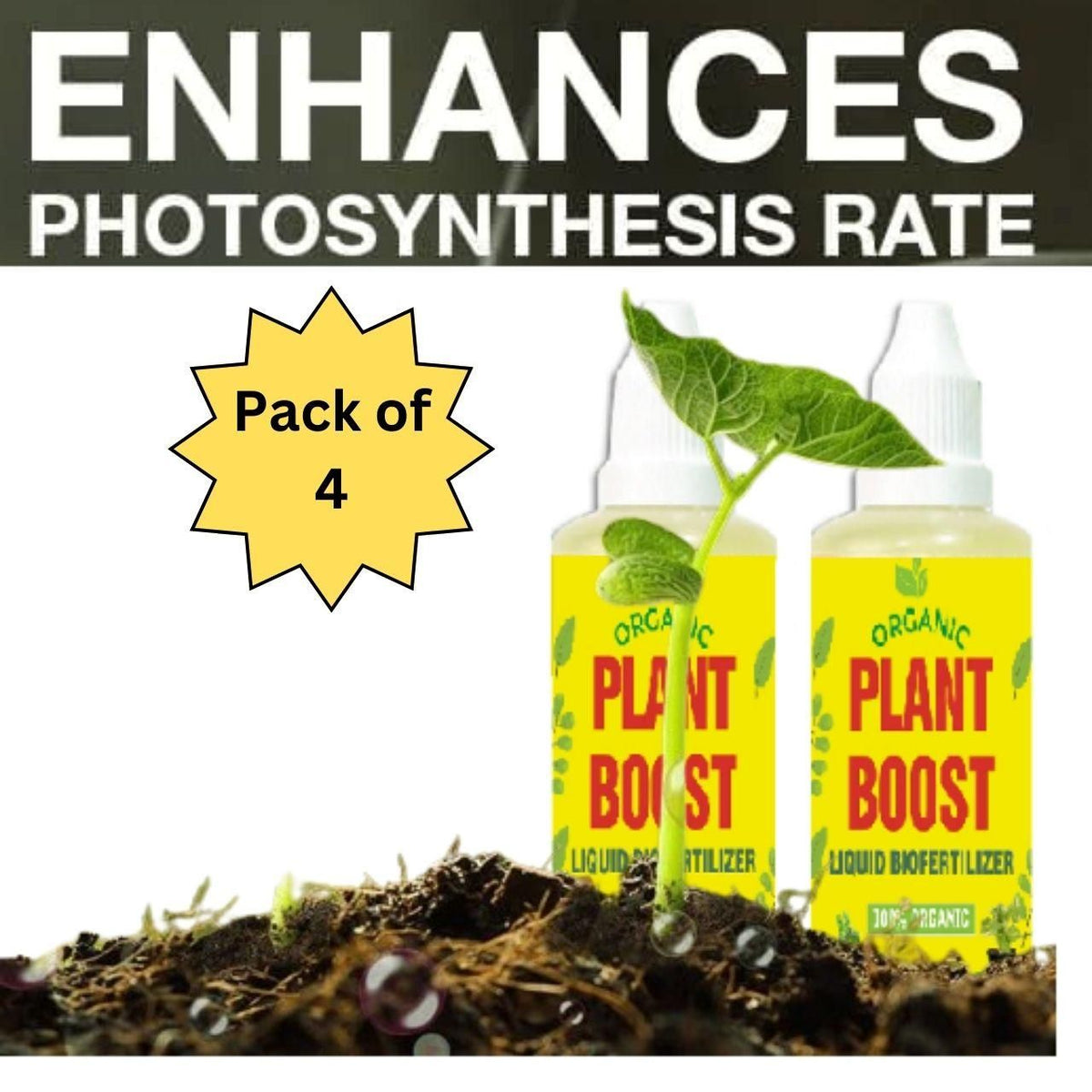 Plant Boost Liquid Biofertilizer For All Crops,Organic (Pack Of 4)
