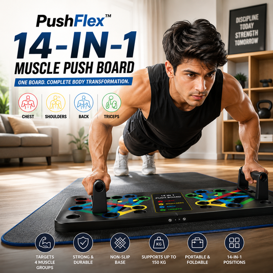 💪 PushFlex™ 14-in-1 Muscle Push Board
