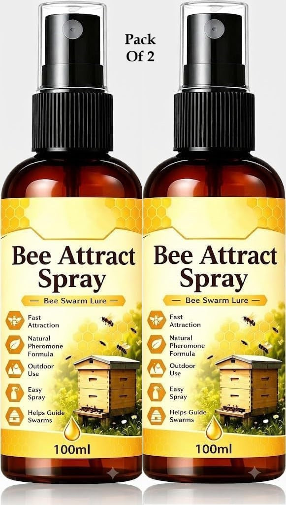 Natural Honey Bee Attract Spray 100ml Each (Pack Of 2)