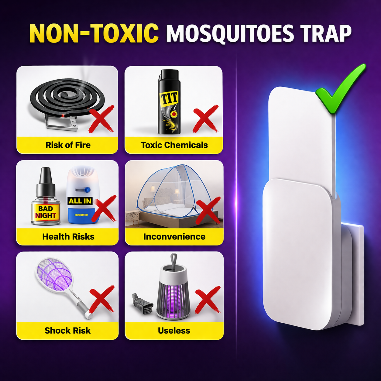 ZeroBite™ UV Mosquito & Flying Insect Trap – Get 5 Glue Pads FREE