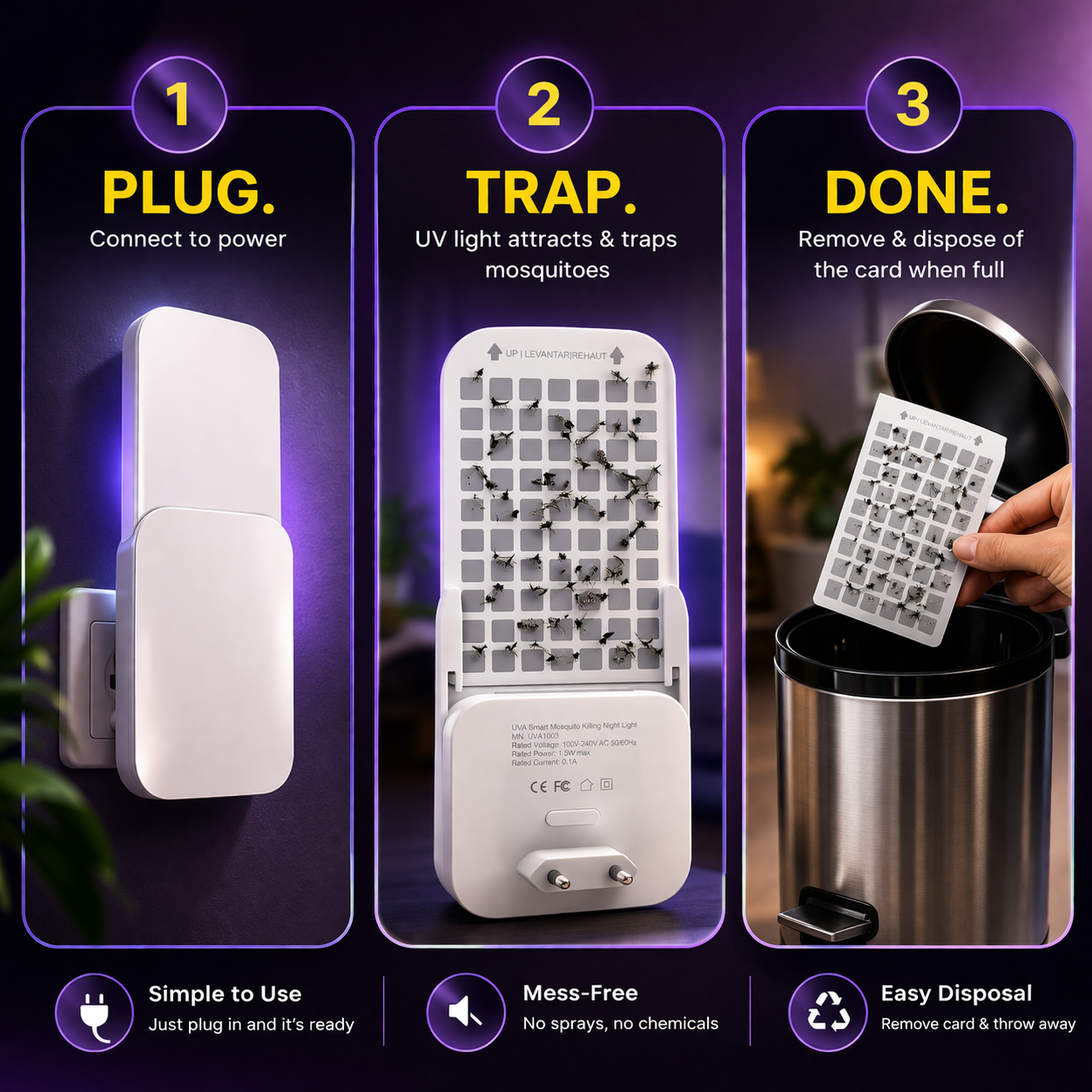 ZeroBite™ UV Mosquito & Flying Insect Trap – Get 5 Glue Pads FREE