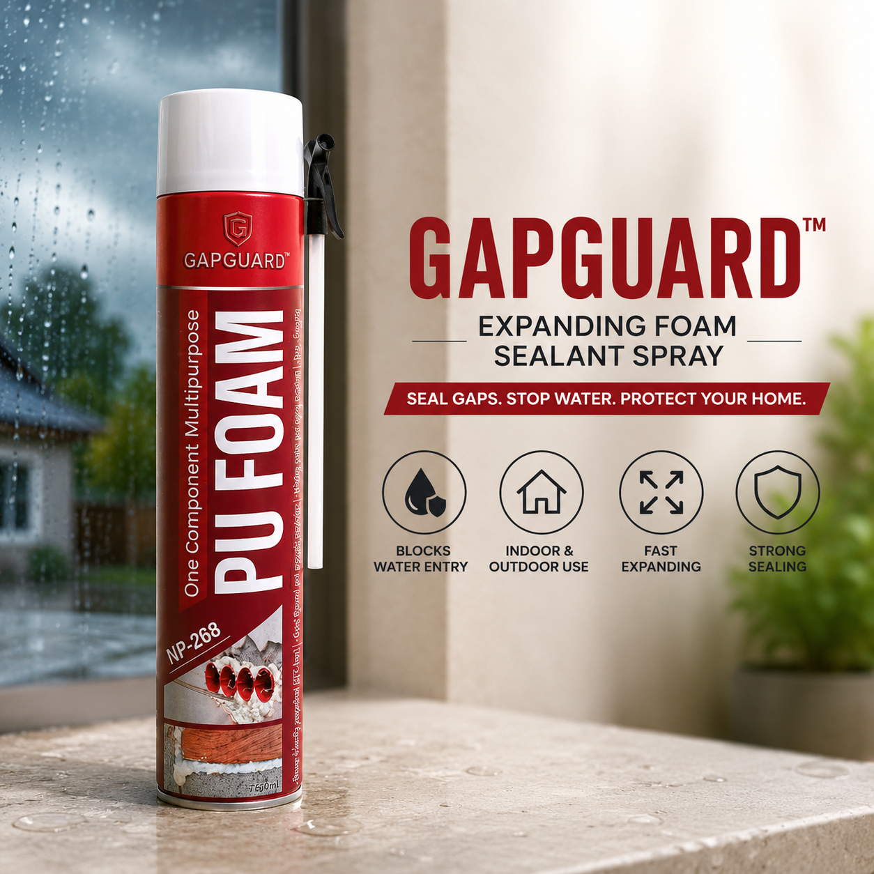 GapGuard™ Expanding Foam Sealant Spray (750ml) | Now BIGGER 2X FOAM In 1 SPRAY