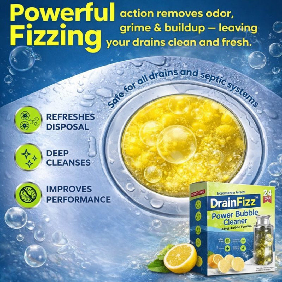 DrainFizz™ Lemon Blast Power Bubble Cleaner | BUY 1 GET 1 FREE