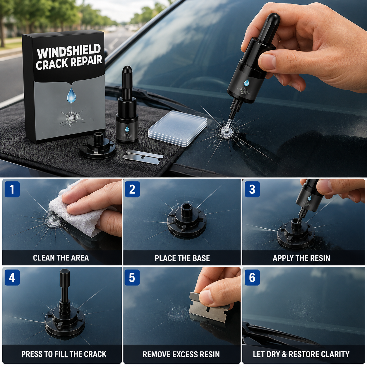 GlassGuard™ Windshield Crack Repair Kit | Buy 1 Get 1 FREE
