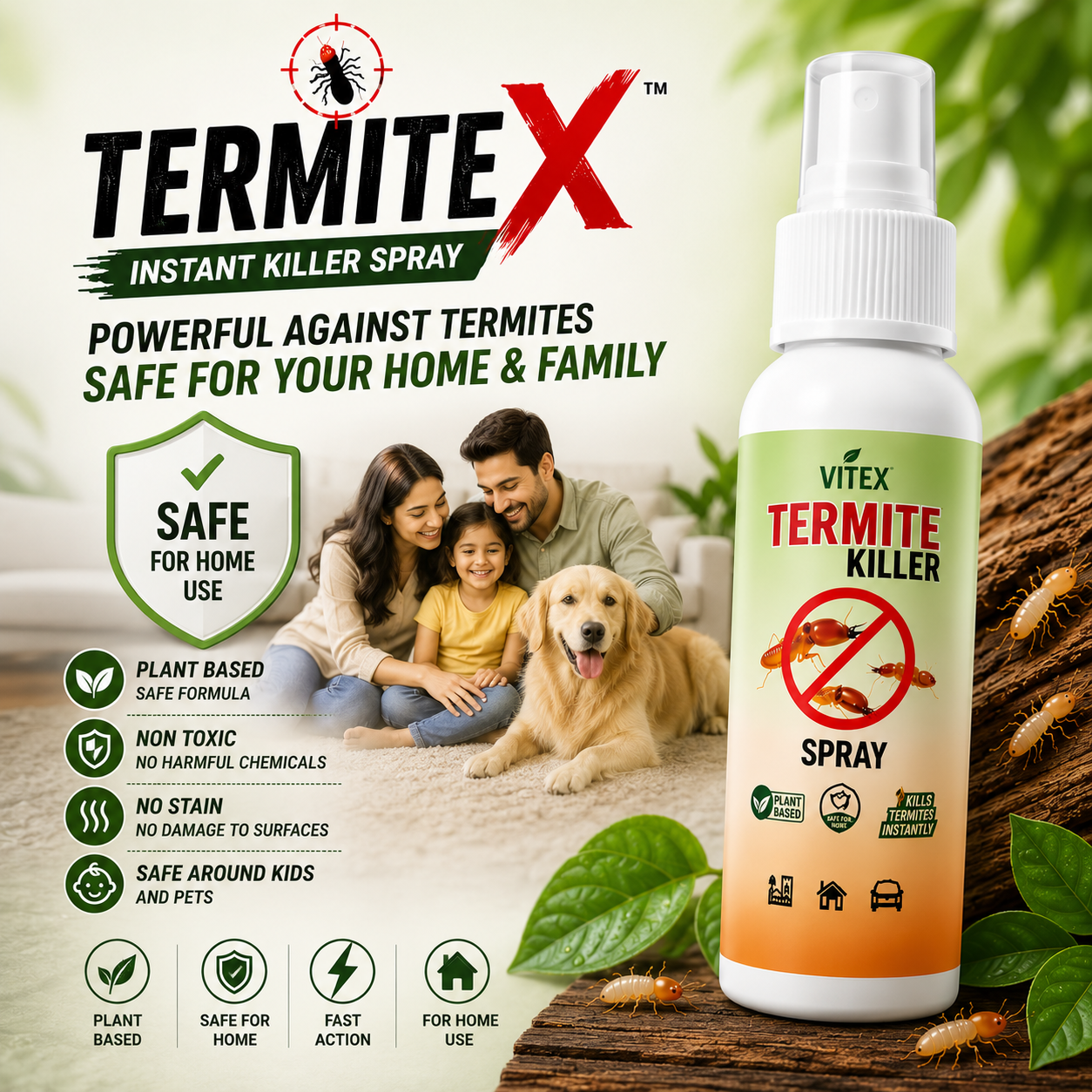 ☠️ TermiteX™ Instant Killer Spray 🔥 BUY 1 GET 2 FREE