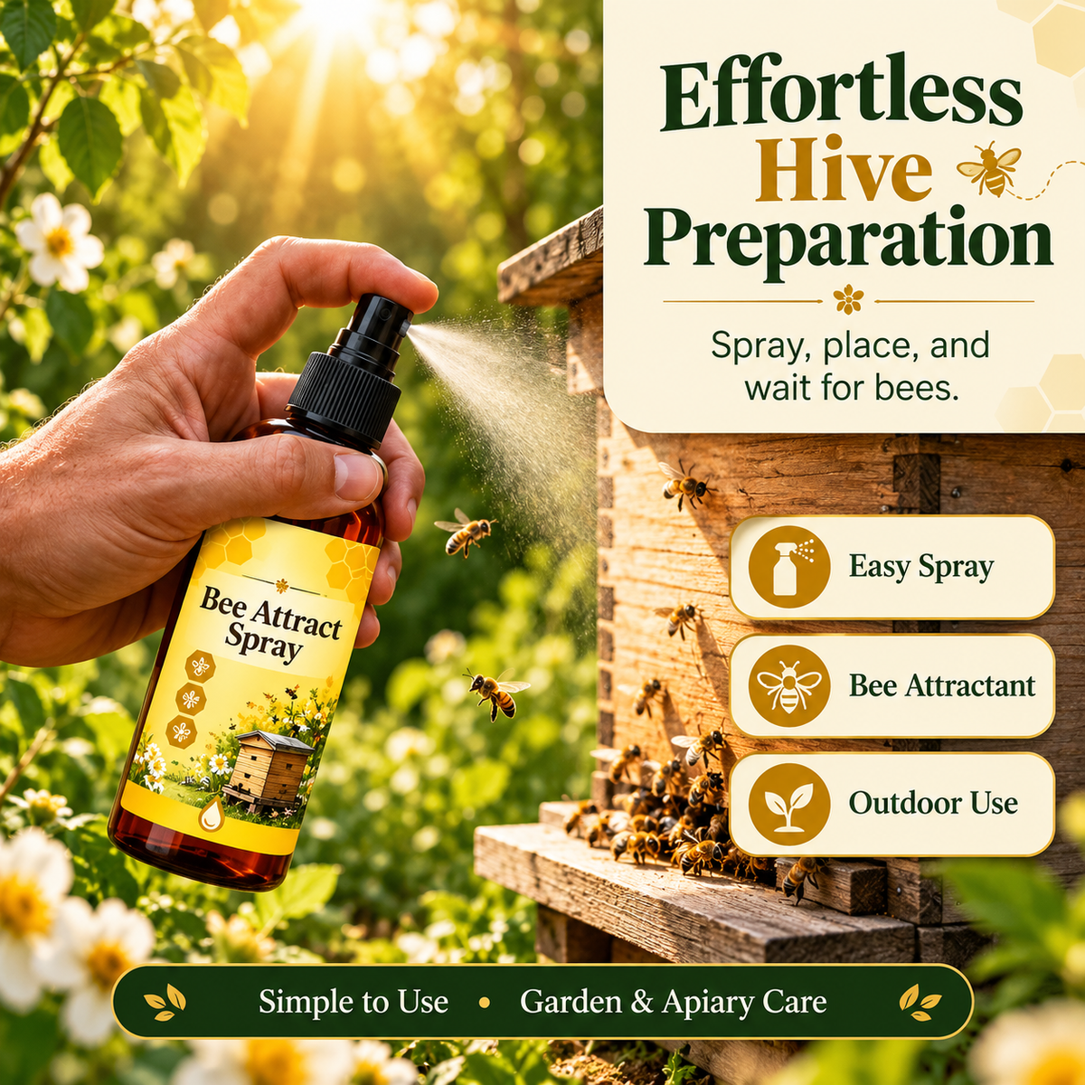 Natural Outdoor Bee Attractant Spray Buy 1 Get 1 Free