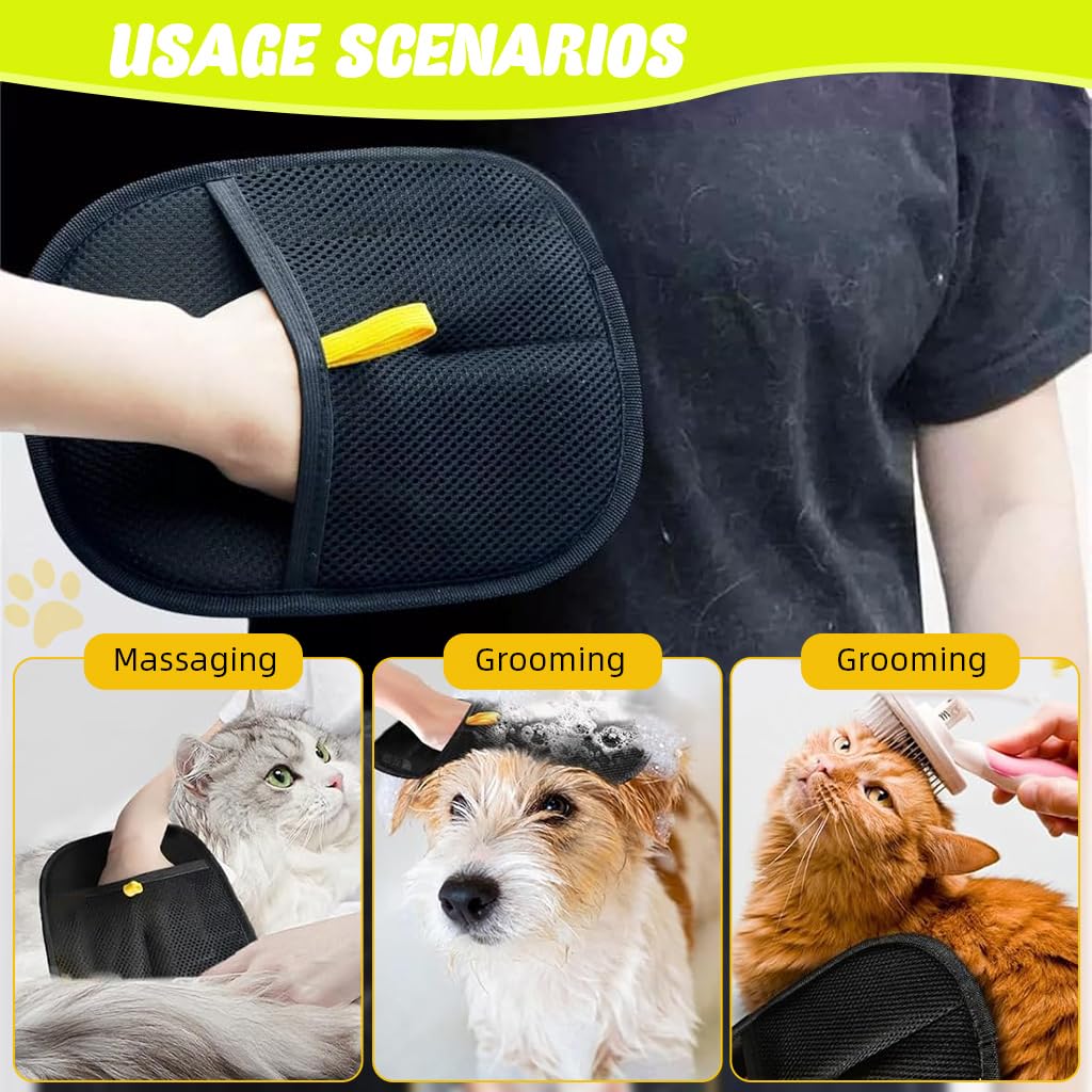 Pet Fur Remover Glove – Reusable Grooming Glove for Cats &amp; Dogs
