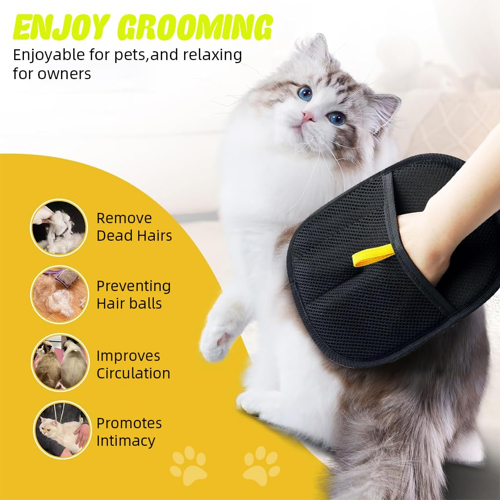Pet Fur Remover Glove – Reusable Grooming Glove for Cats &amp; Dogs